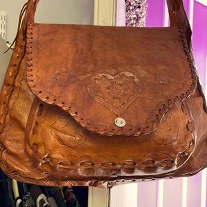 Hand made leather handbag
